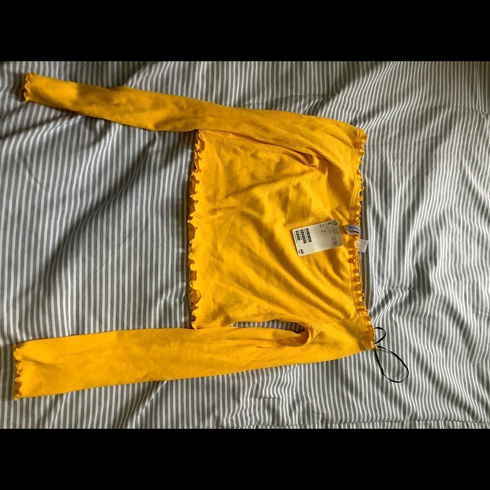 Yellow crop top